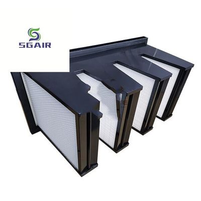 Capacity cao V Bank H13 500Pa Bộ lọc không khí hiệu quả cao màu đen