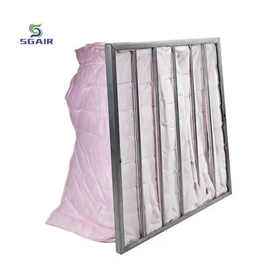 Bộ lọc không khí túi khung kẽm với hiệu quả lọc 1 ~ 5μM cho AHU