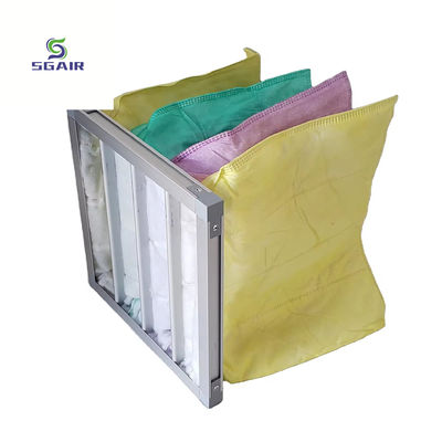 Bộ lọc túi sợi thủy tinh tùy chỉnh 99,97% H13~H14 Chống ăn mòn