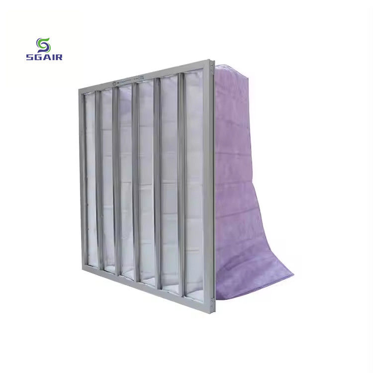 45% - 95% hiệu suất Bộ lọc không khí túi với dung lượng giữ bụi lớn