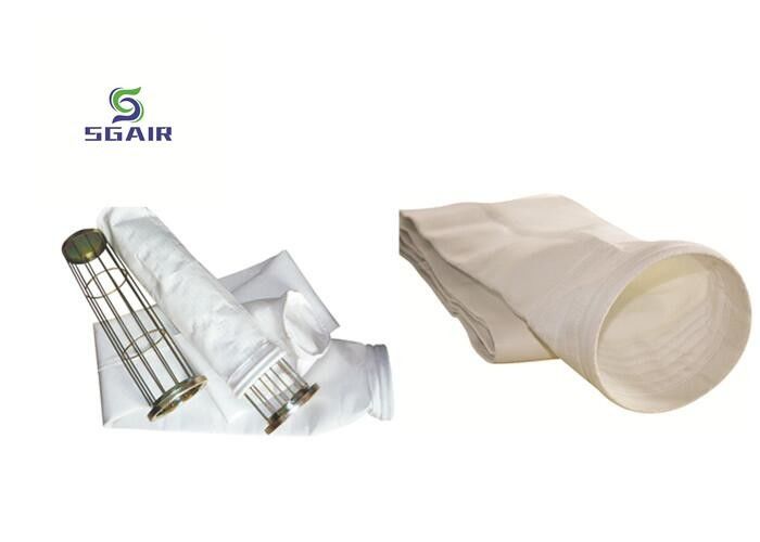 Ống thông không khí tốt 2mm Dust Bag Filter, Baghouse Filter Bags Màu trắng