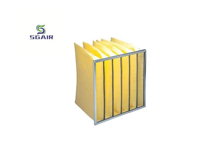 F5 Bộ lọc không khí túi Hepa tùy chỉnh với cấu trúc vững chắc H13 ~ H14 hiệu quả