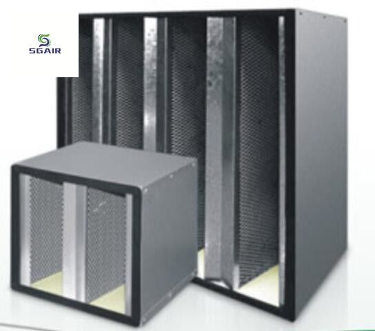 Bộ lọc không khí kết hợp carbon hoạt động loại V. Dòng không khí chảy nhiều hơn trong không gian hạn chế Dễ cài đặt.