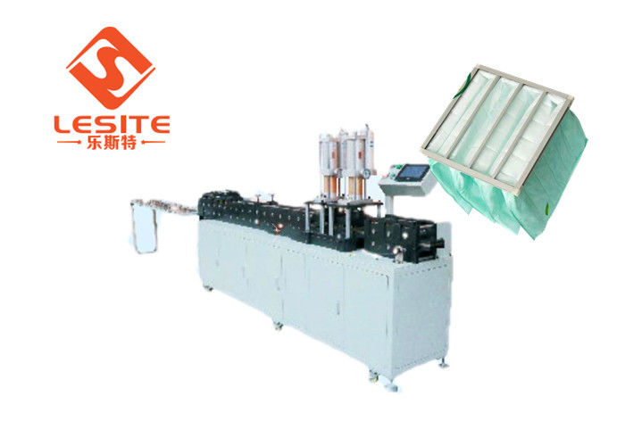 Máy làm khung lọc không khí 380V / 50Hz Cung cấp điện Với hệ thống điều khiển Omron Kích thước khung tùy chỉnh